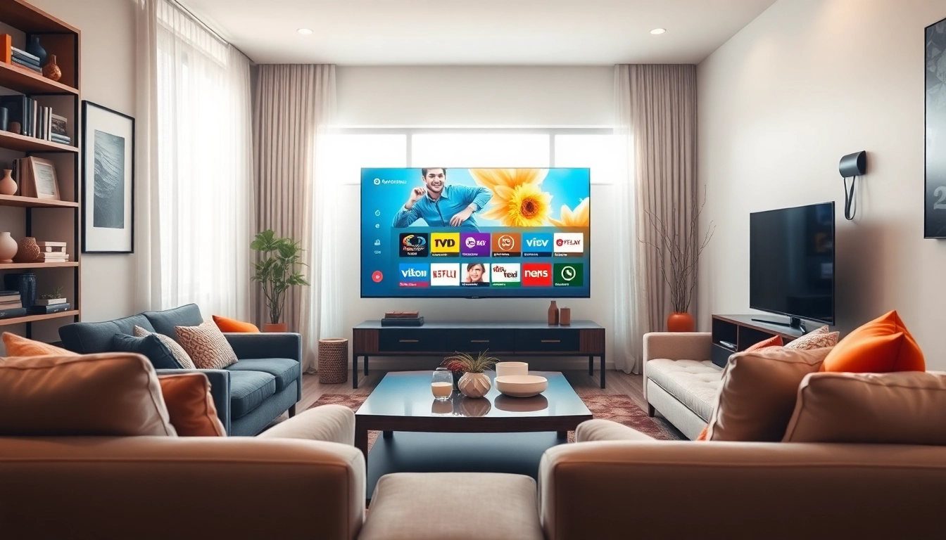 Comprar Listas IPTV en una configuración de entretenimiento moderna para streaming de calidad.